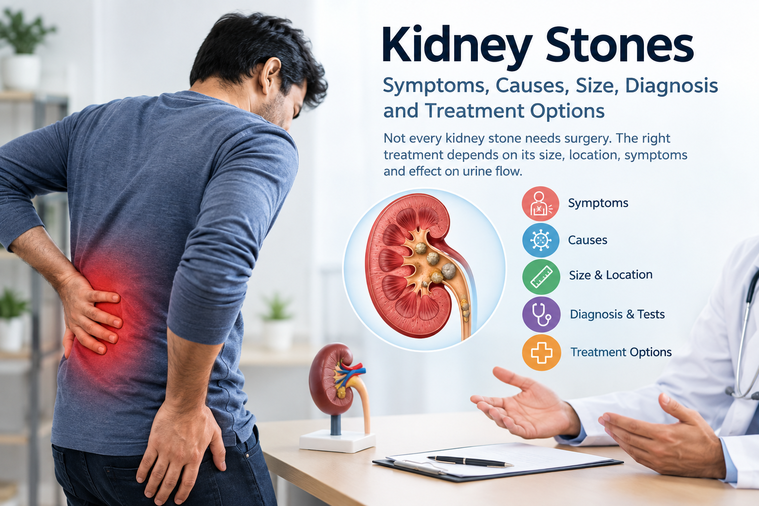Kidney stone symptoms, diagnosis and treatment