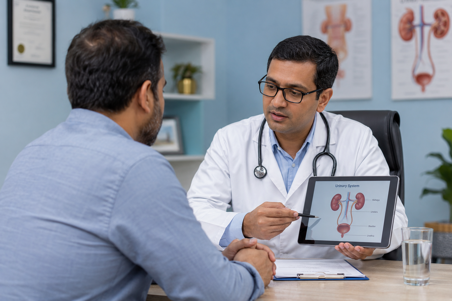Blood in urine in men causes and urology consultation