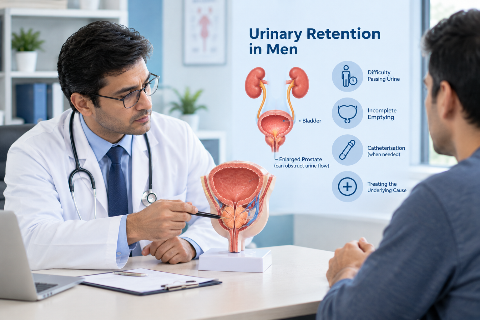 Urinary retention in men symptoms, causes and treatment