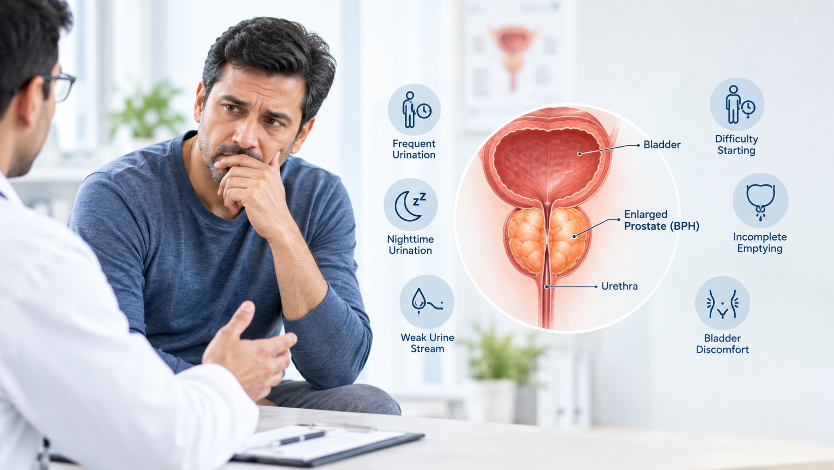 Enlarged prostate symptoms, diagnosis and treatment